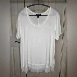 Nine West Jeans White Sheer Women's Top size X-Large